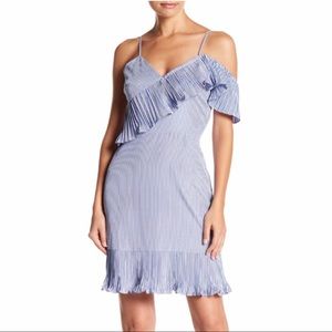 Lucy Paris Angie Stripe Pleat Dress NWT